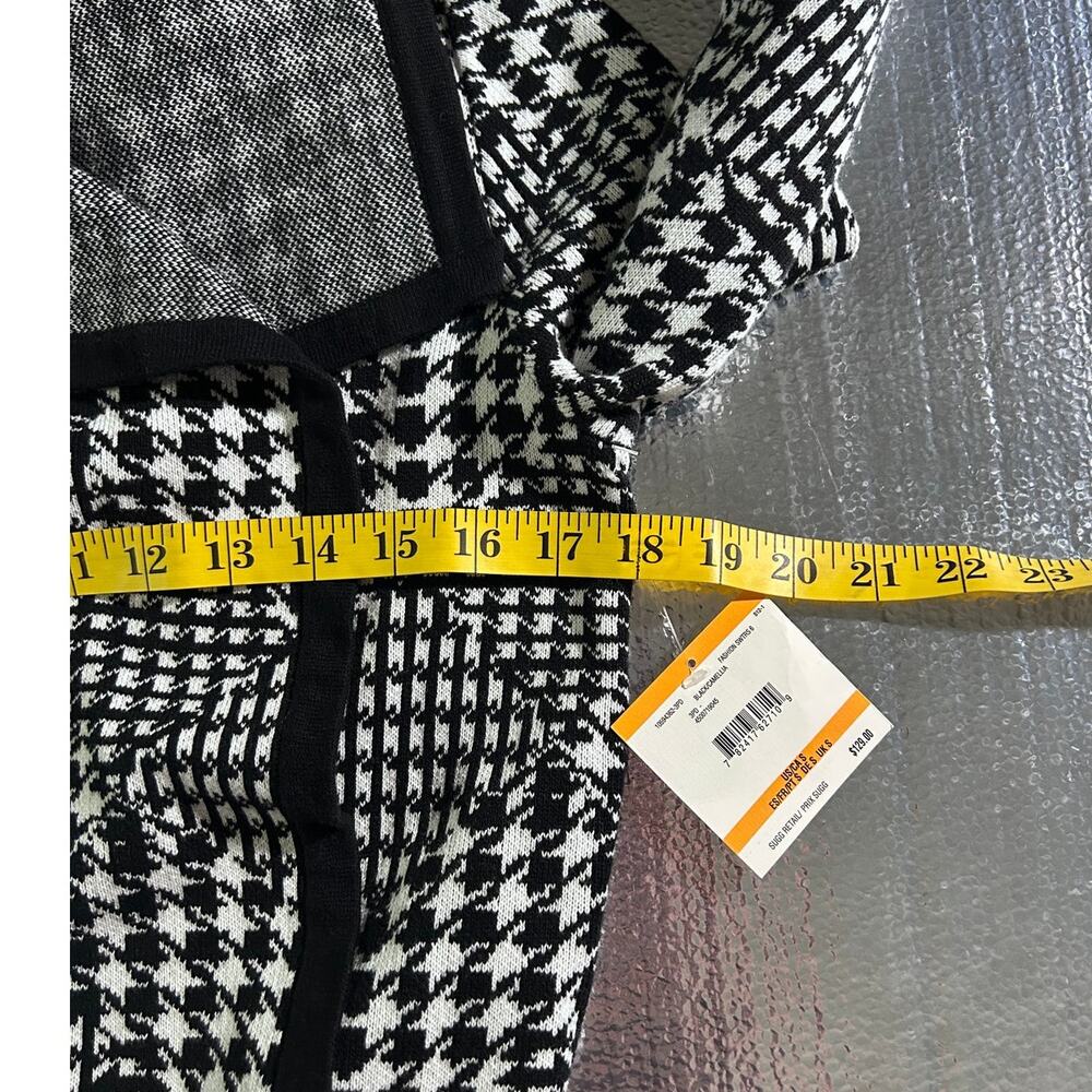Anne Klein Houndstooth Belted Cardigan Sweater Women's Jacket Size Small NWT - Picture 12 of 13